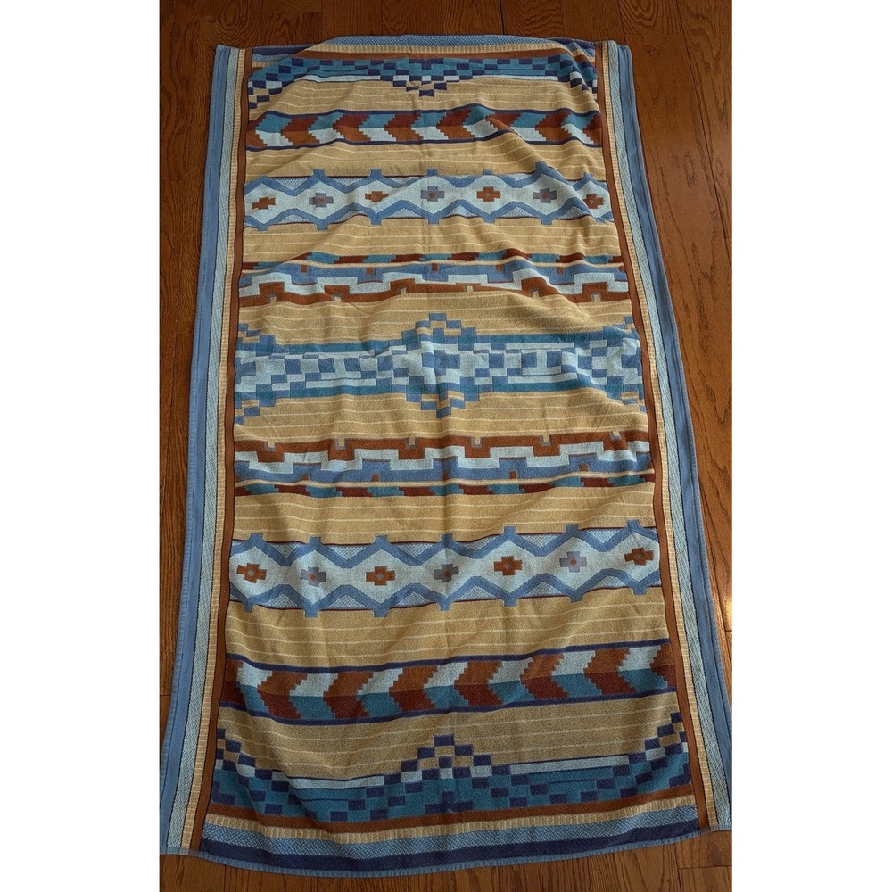 Vintage Southwestern Aztec Tribal Beach Towel Tropical Escape Brazil 34x60